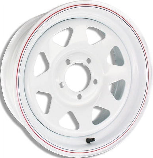 8 Spoke Wheel Wht 14"X6" 5 On 4.5