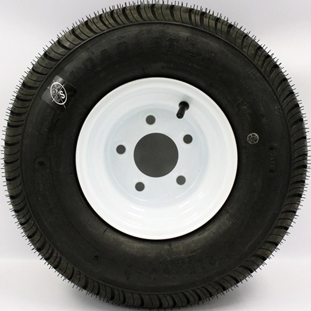 8" X 7" 5-4.5" Bolt Circle White Trailer Wheel