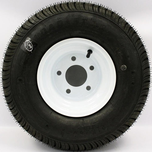 8" X 7" 5-4.5" Bolt Circle White Trailer Wheel