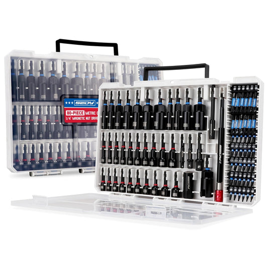 80-Piece Metric 1/4-Inch Magnetic Nut Driver Set with Storage Case Durable, Versatile, Precision Tools for Professionals