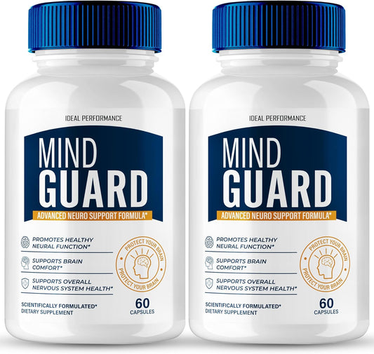 Mind Guard Brain Supplement Capsules, Official MindGuard Brain & Memory Pills, Advanced Nootropic Pills Brain Health Support, All Natural Mind Guard Cognitive Health & Function Reviews (2 Pack)