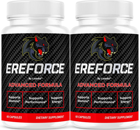 (2 Pack) Ereforce - Ereforce Capsules Advanced Daily Formula Premium All Natural Ingredients- Maximum Strength, EreforcePills Support Reviews for Overall Health and Wellness, 120 Capsules for 2 Months
