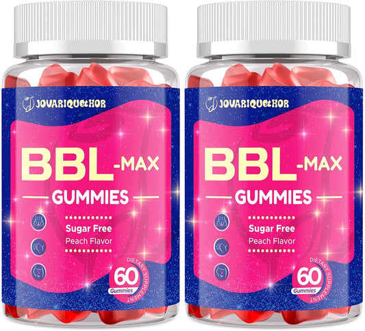 Jovariquethor Booty Gummies for Women - BBL Gummies with Multivitamins and Herbal Extracts - Peach Flavor - 120 Count