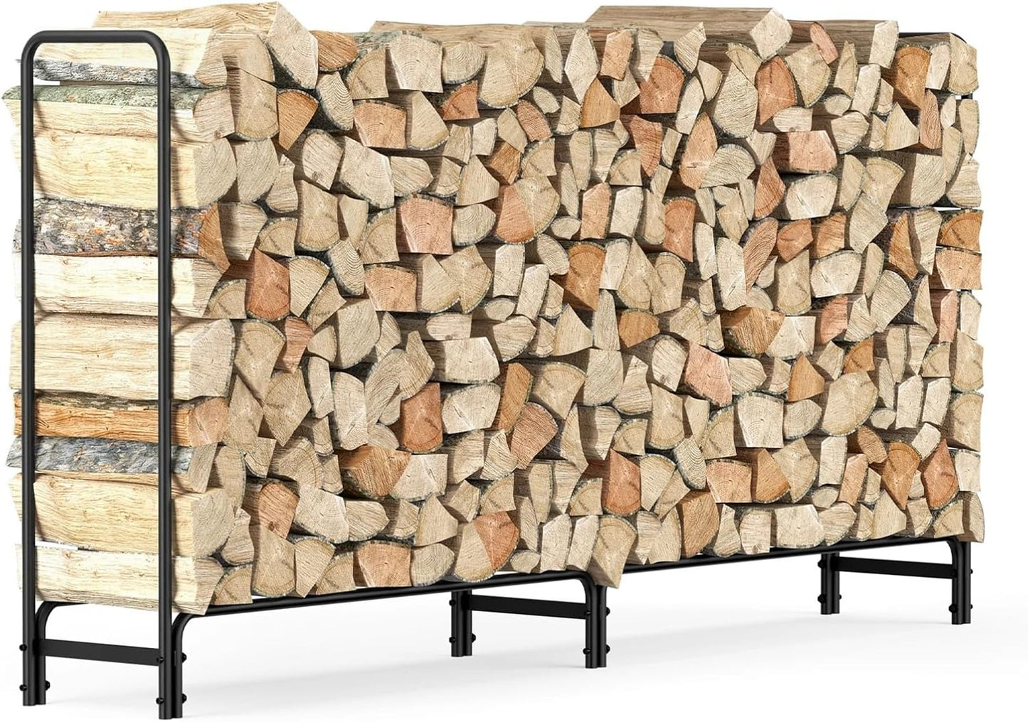 Fnacuody Firewood storage rack 91.6\u201D Metal Heavy Duty Firewood Log Rack Long Large Storage Holder Wood Stackers Garden Indoor Outdoor