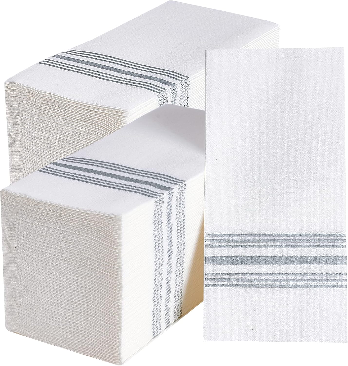 Vplus 300 Pack Guest Towels Disposable Bathroom, Decorative Bathroom Napkins Cloth Feel, Soft, and Absorbent Disposable Paper Hand Towel for Dinners, Kitchen, Parties, Weddings, Christmas Party