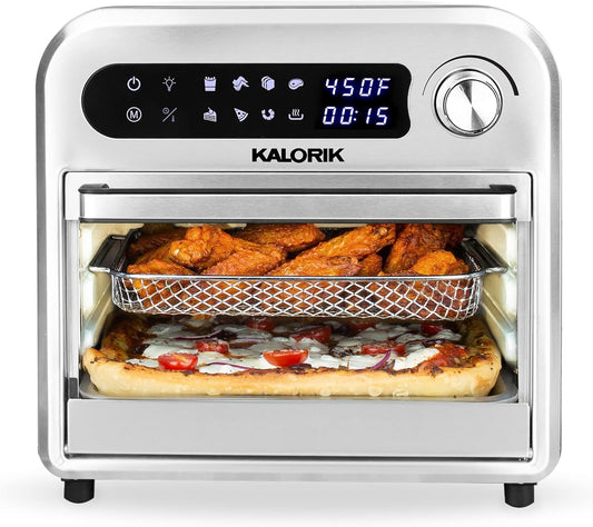 Kalorik Digital Air Fryer Oven 12.6 Quart, Black and Stainless Steel
