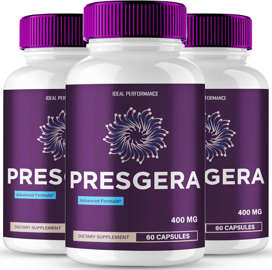 Presgera for Neuropathy Capsules, Advanced Formula, Official Presgera Nerve Health Supplement Pills - Maximum Strength, All Natural Healthy Circulation & Stable Levels, Pres Gera Reviews (3 Pack)