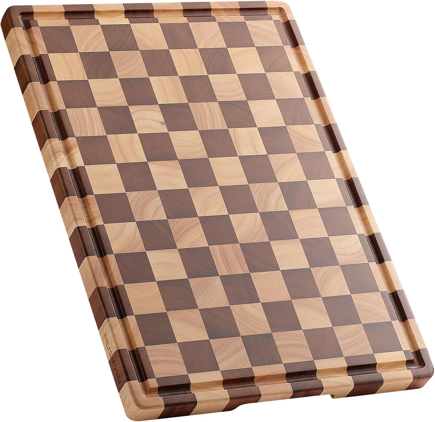 Acacia Wood Cutting Board for Kitchen \u2013 Chopping Board with Grooves & Handles, Large Wooden Cutting Board for Meat, Vegetables, Fruits, Cheese and Fruits Ideal Kitchen Gifts