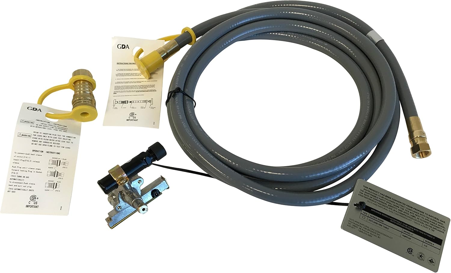 Outland Natural Gas Conversion Kits for Auto-Ignition Propane Fire Pit Tables, Complete 3 Piece Set \u2013 CSA Certified for Quick & Easy Conversion (787 NGCK for FMPPC2E & FMPPC2E-1 Series 401 Tables)