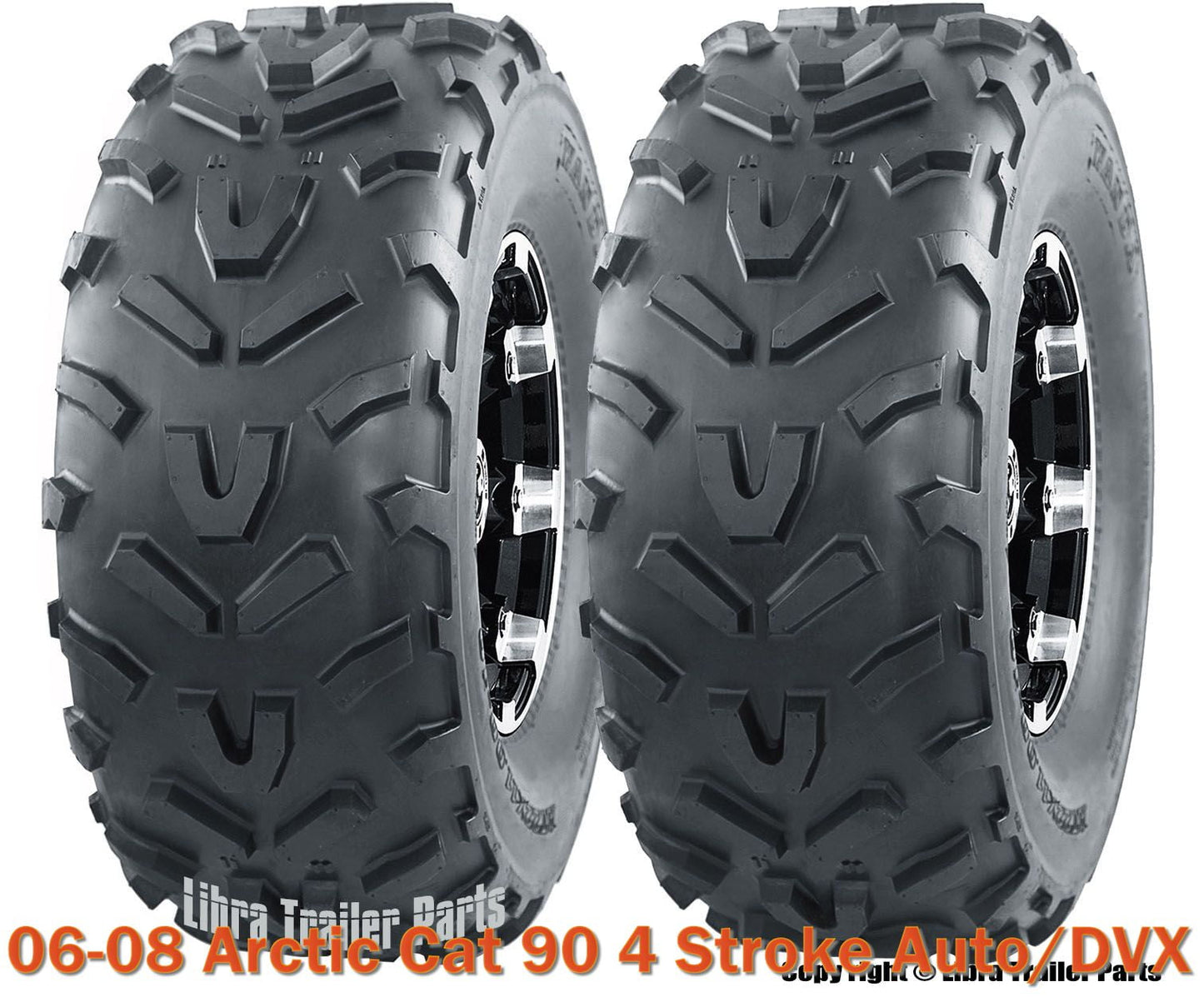 Set 2 WANDA ATV Tires 20X7-8 /6PR for 06-08 Arctic Cat 90 4 Stroke Auto/DVX