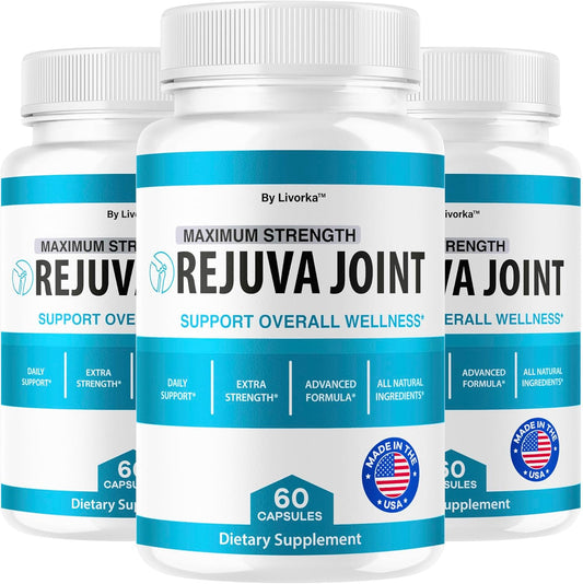(3 Pack) Rejuva Joint - Official RejuvaJoint Supplement Pills Advanced Formula Maximum Strength Support, Natural Rejuv Capsules For Overall Health & Wellness Supports Review, 180 Capsules For 3 Months