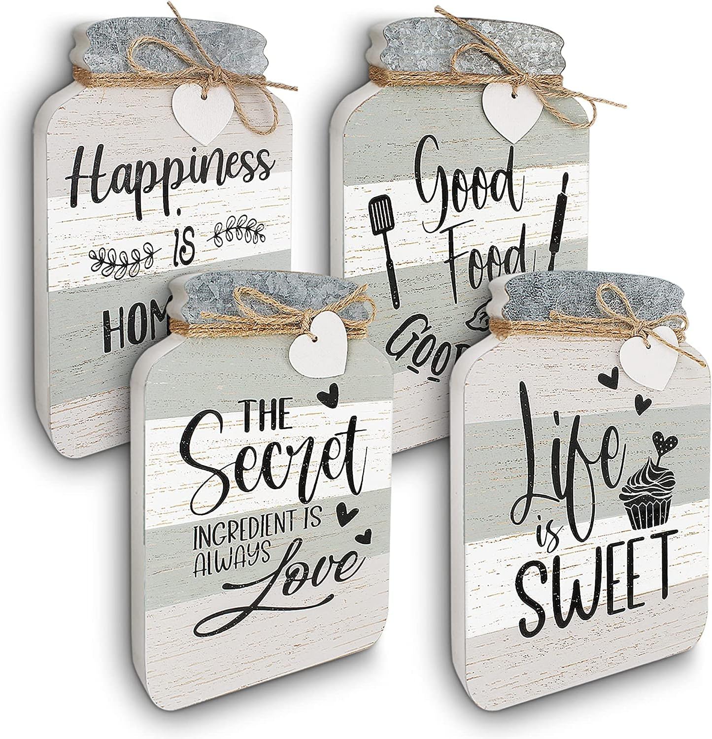 The Old Shack \u2013 Timeless Kitchen Wall Decor Set of 4 \u2013 Durable Kitchen Wall Art \u2013 Refined Kitchen Decor to Elevate Your Home, Crafted for Lasting Style, 8 x 5 in