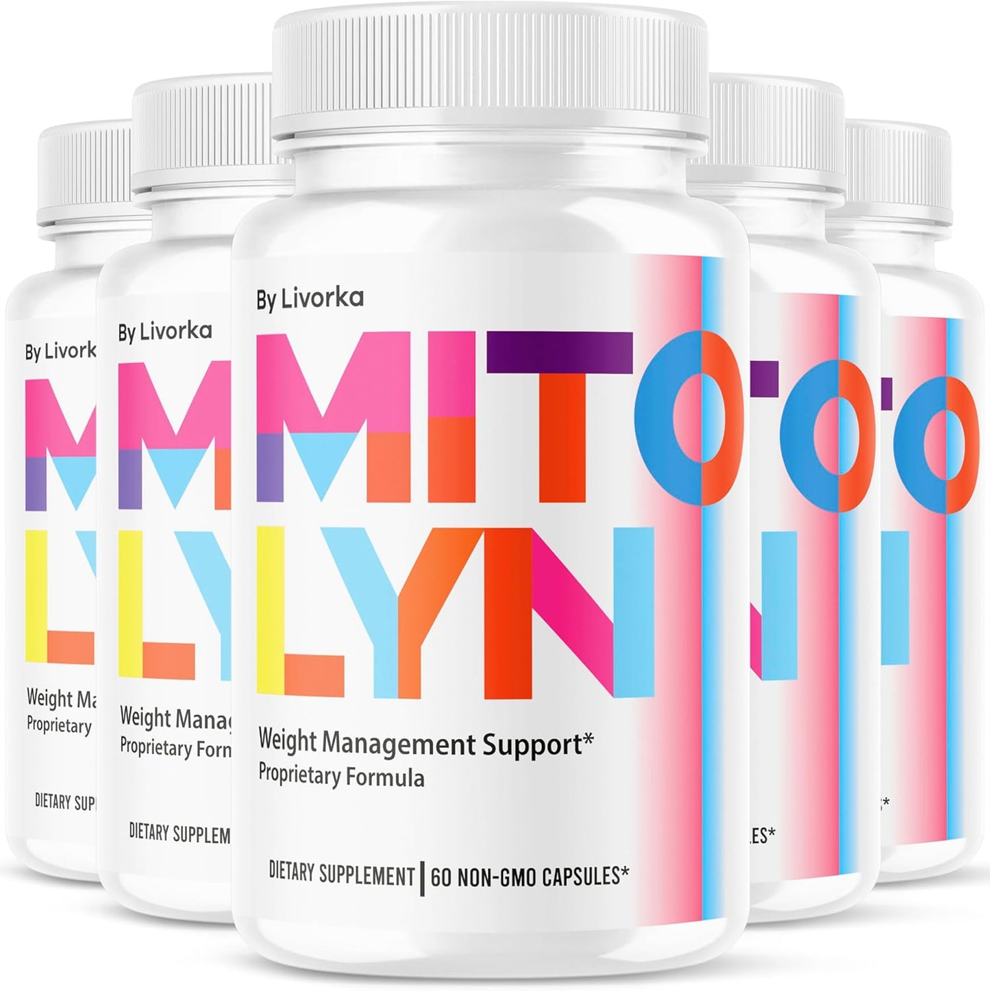 (5 Pack) Mitolyn Capsules - Mitolyn, Mitolyn Advanced Formula Pills, Mitolyn Supplement, Mito Lyn, Mito Lyn Pills, Mitolyn Support, Mitolyn Pill, Mitolyn Supplement Pills, 300 Capsules for 5 Months