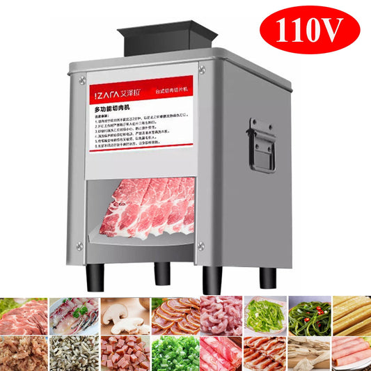 850W Electric Meat Cutter Machine, 3.5mm Electric Meat Slicer Shredded Cutting Machine