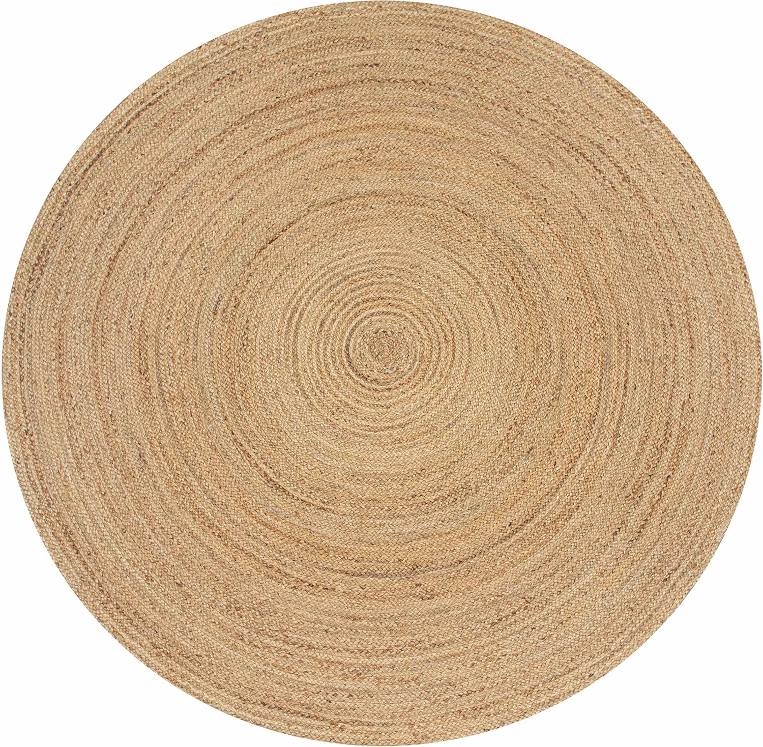 Rug Area Rugs Natural Jute 4' Round for Livingroom Bedroom Washable Reversible RagRug Braided Carpet Farmhouse Kitchen Indoor Outdoor Area Runner Mat for Hallway, Entryway,Garage, Patio