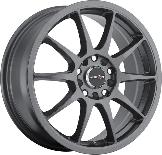 Vision Venom 16 Gunmetal Wheel / Rim 5x112 & 5x4.5 with a 38mm Offset and a 73.1 Hub Bore. Partnumber 425-6720GM38