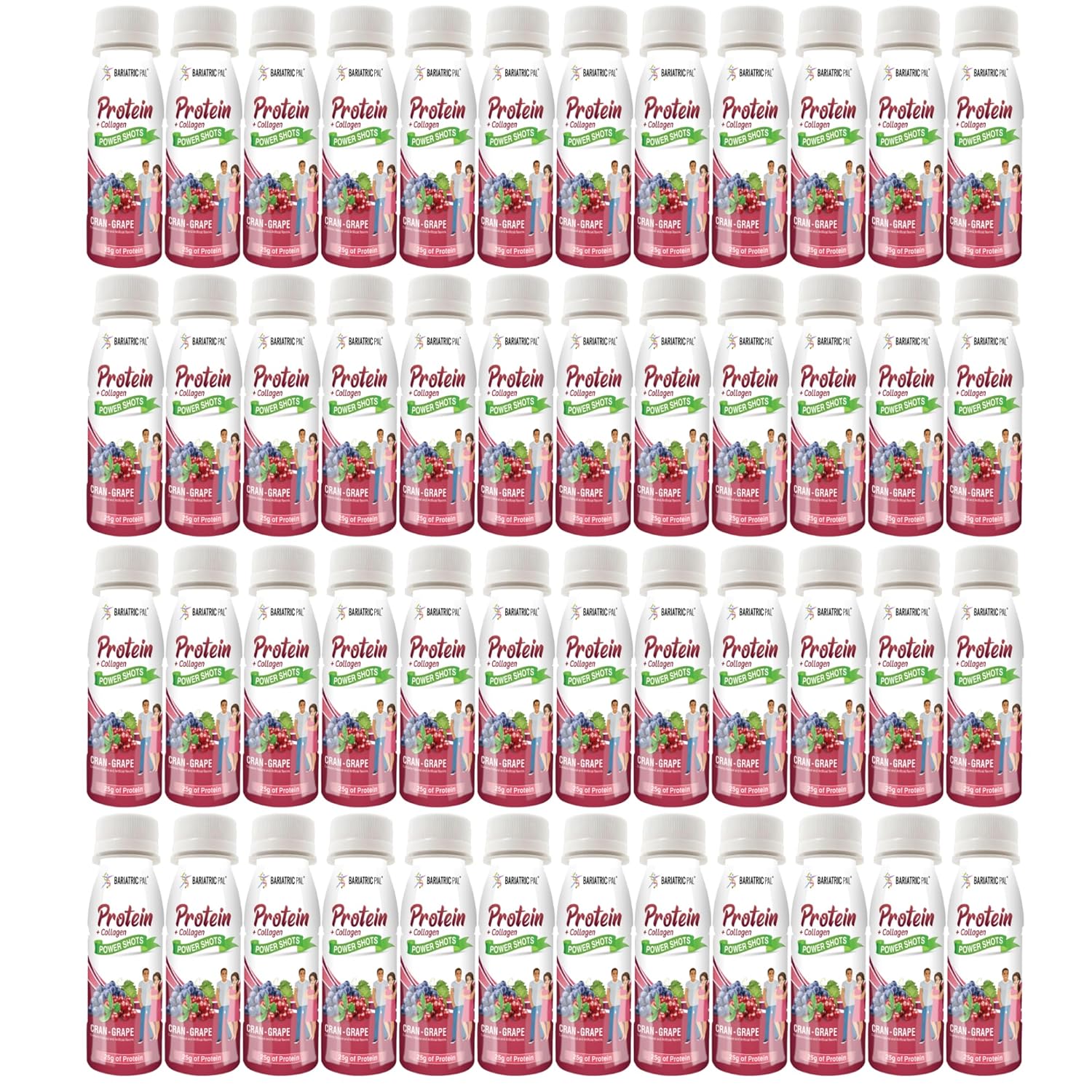 BariatricPal 25g Whey & Collagen Complete Protein Power Shots - Cran Grape