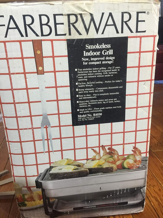 Faberware SMOKELESS INDOOR GRILL/ROTISSERIE/ Model R4400