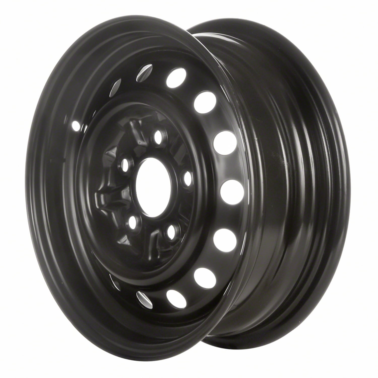 Remanufactured Painted Black Steel Wheel 14 x 5 fits 1992-1995 Toyota Pickup::2WD Models Only