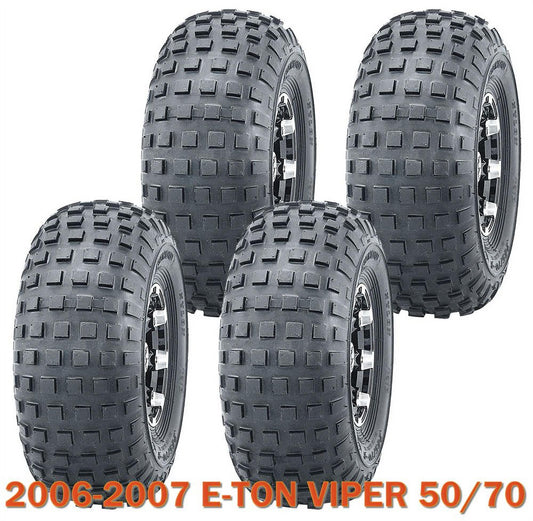 Set 4 Go Kart Tires 145/70-6 145x70x6 fit for 2006-2007 E-TON VIPER 50/70