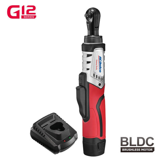 ACDelco ARW1210-2P G12 Series 12V Cordless Li-ion ¼” 45 ft-lbs. Brushless Ratchet Wrench Tool Kit