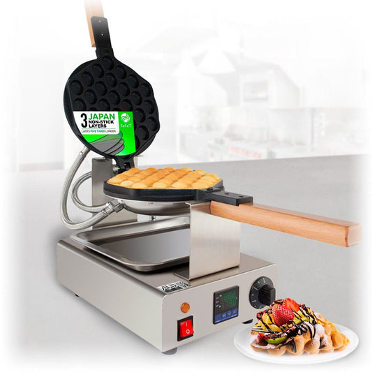 ALDKitchen Bubble Waffle Maker Machine | Commercial Waffle Iron | Digital | 110V
