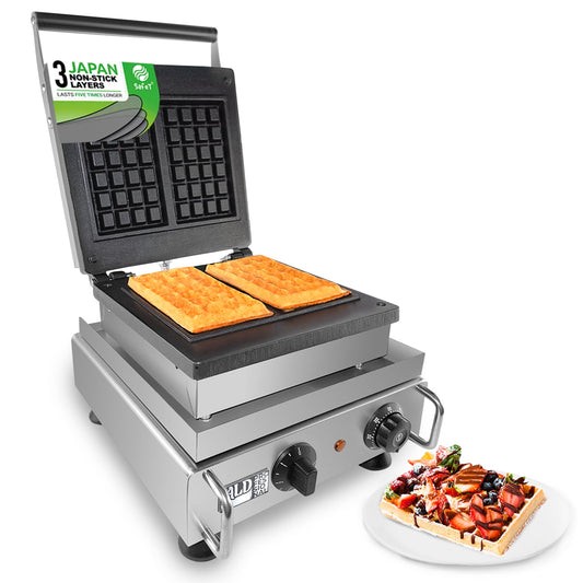 ALDKitchen Swing type BELGIAN Waffle maker |Nonstick Electric Egg Biscuit Roll Maker (Rectangles)