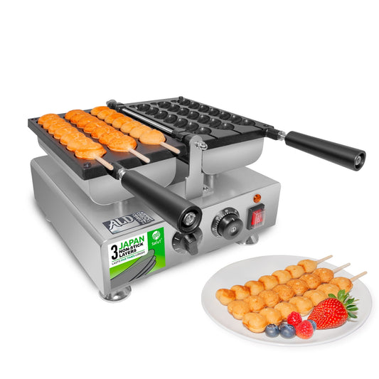 ALDKitchen Waffle Maker | 3 Heart-Shaped Waffles on a Stick | Babycakes Waffle Iron | 110V