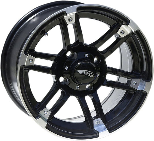 AMS Roll'n 104 Aluminum Rear Wheel Machined Black 12x7 4/110 2+5 (2744-031AB)