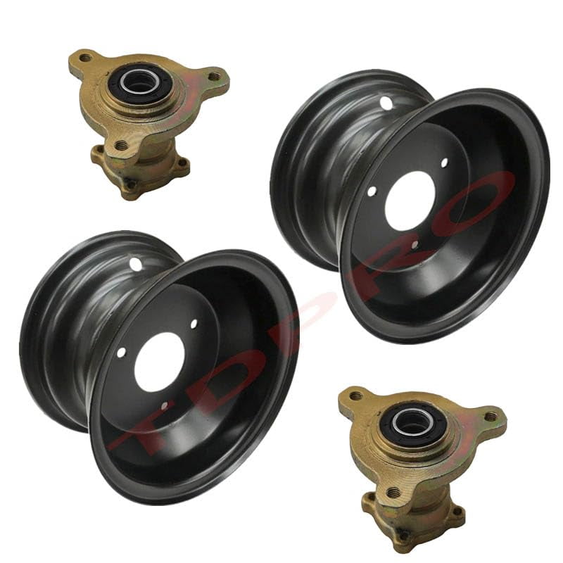 ATV Wheel Tire Rim 7 Inch Rim 3 Stud with 17mm Bearing Front Wheel Hubs for 16x8-7 Wheel Tire 70cc 90cc 110cc 125cc ATV Quad Go Kart Buggy 4 Wheelers Mini Bike Taotao Coolster