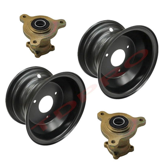 ATV Wheel Tire Rim 7 Inch Rim 3 Stud with 17mm Bearing Front Wheel Hubs for 16x8-7 Wheel Tire 70cc 90cc 110cc 125cc ATV Quad Go Kart Buggy 4 Wheelers Mini Bike Taotao Coolster