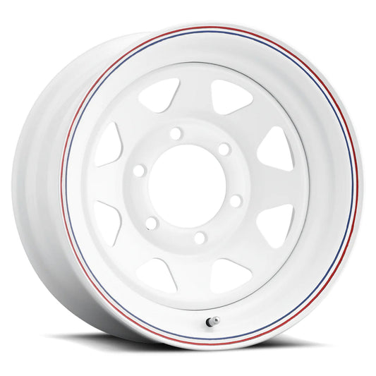 AWC 12" x 4" 80 White 8 Spoke Steel Trailer Wheel (8024012)