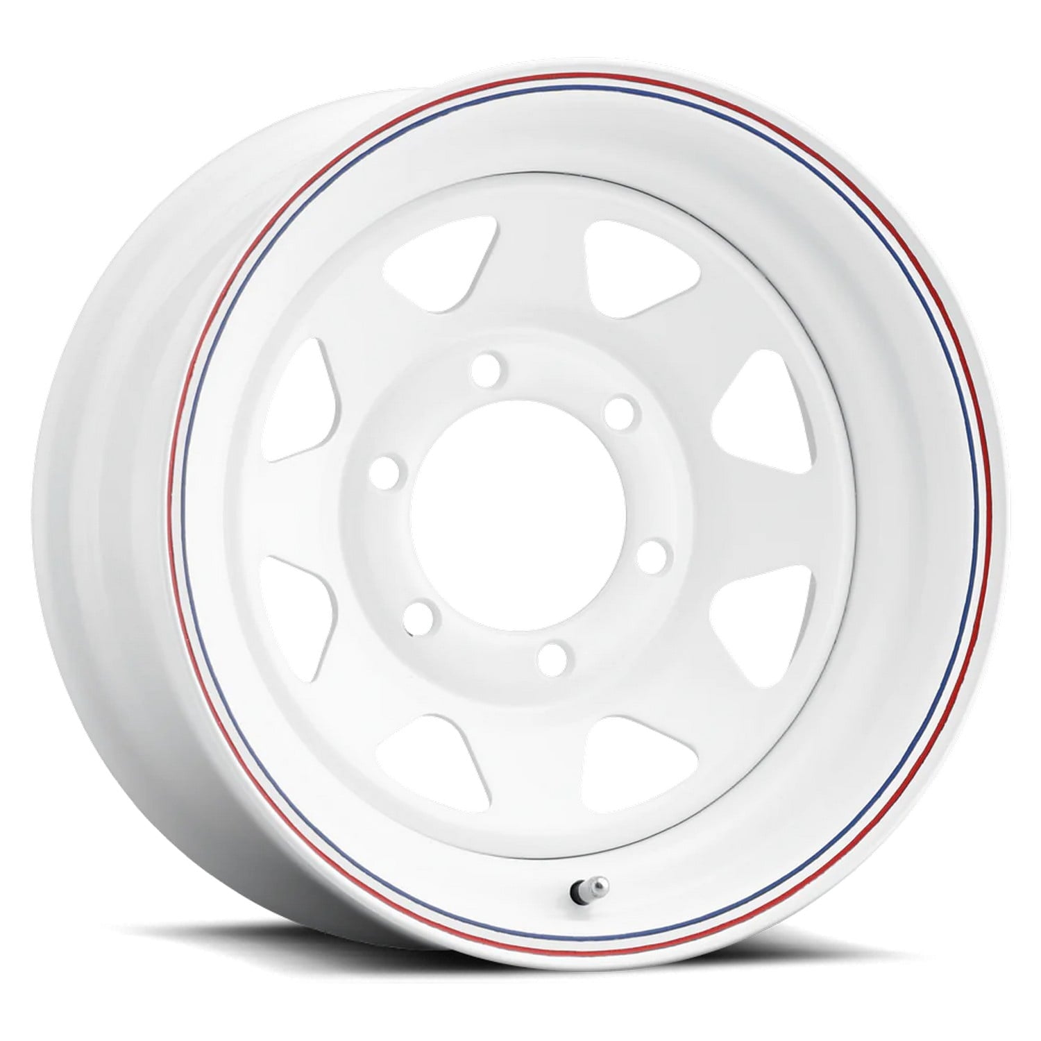 AWC 12" x 4" 80 White 8 Spoke Steel Trailer Wheel (8024040)