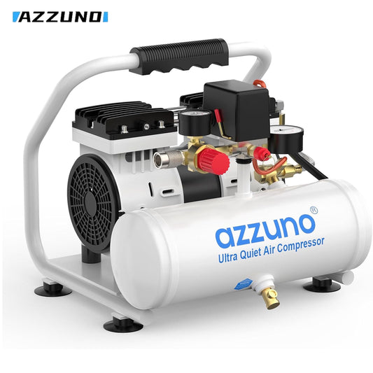 AZZUNO Air Compressor 1 Gallon 1.6CFM@90PSI Oil Free 60dB Ultra Quiet Compressor