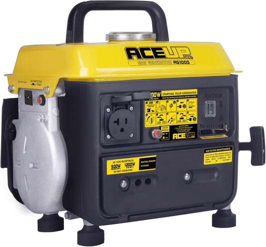 Aceup Energy 1200W Gas-Powered Generator, Small Portable Generator Camping Ultralight, EPA & CARB Compliant