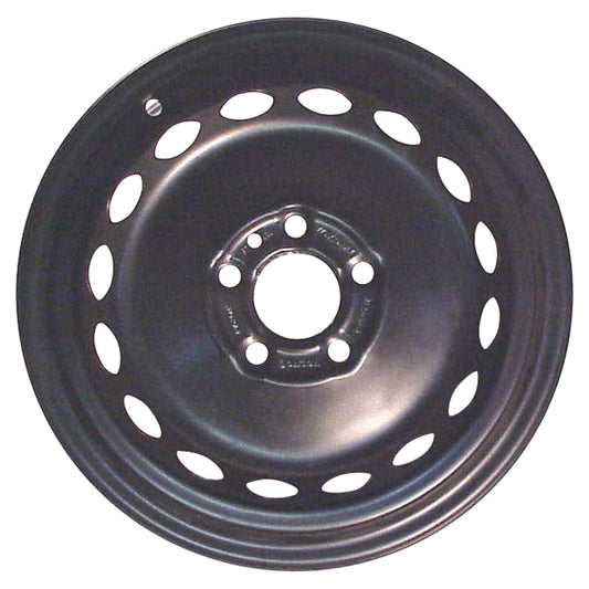 Aftermarket 1998-2000 Volvo S70  15x6.5 Steel Wheel, Rim Flat Black Full Face Painted - 70201