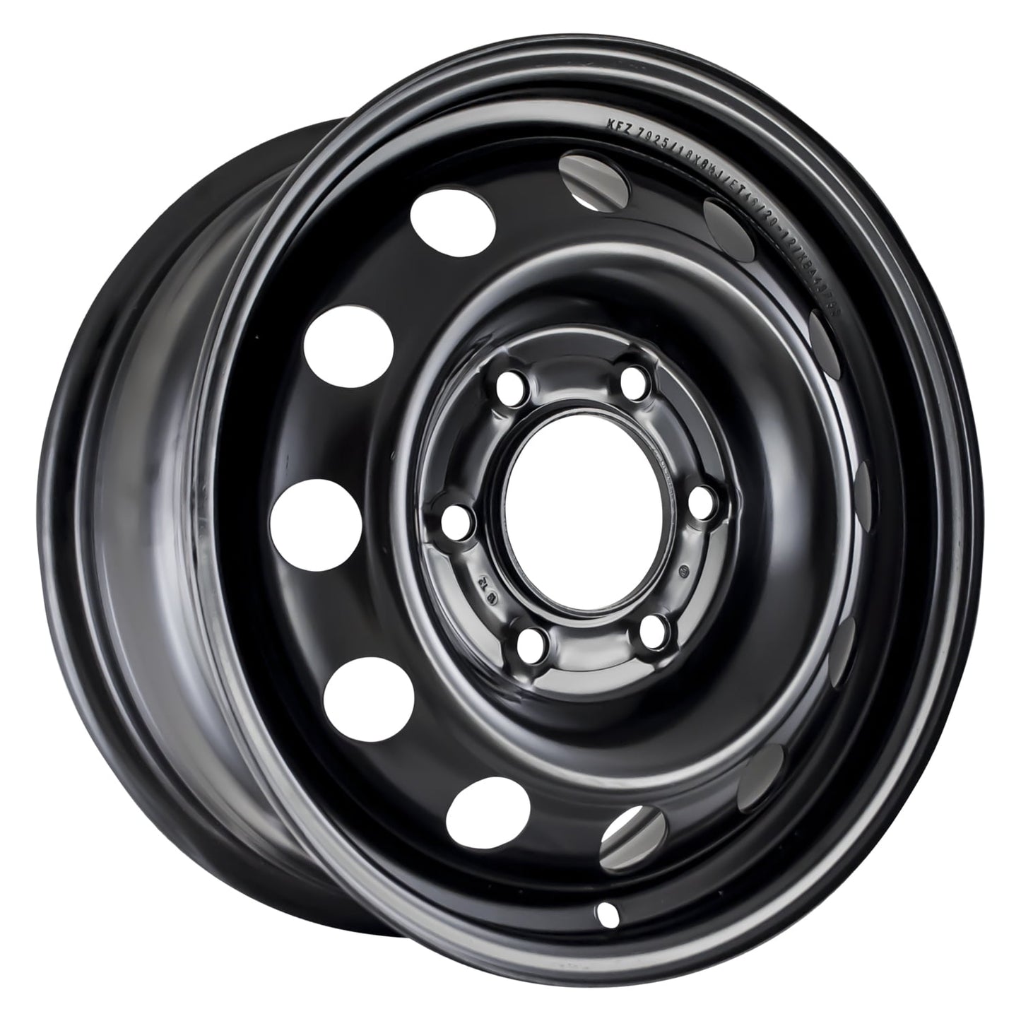 Aftermarket 2007-2010 Hyundai Entourage  16x6.5 Steel Wheel, Rim Flat Black Full Face Painted - 74583 alternate OE