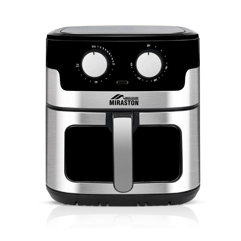 Air Fryer, Easy Dial Operation, Visible Cooking Window, Stainless Steel Air Fryer, Dishwasher-Safe, 1500W