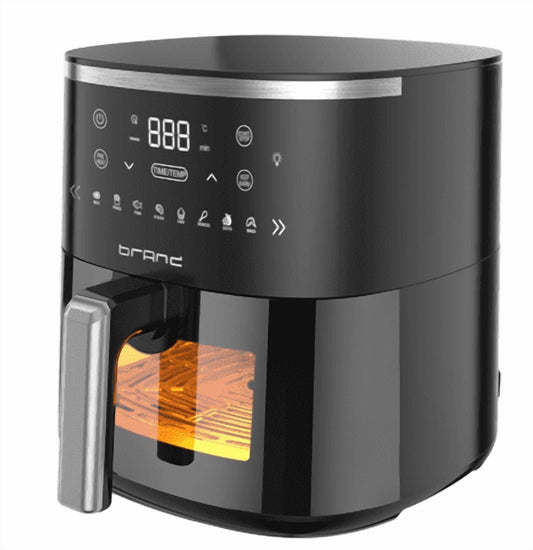 Air Fryer with 5.7L/6.15L Capacity, Adjustable Temperature 60-200?, 8 Cooking Presets, Non-Stick Coating, Dishwasher Safe, Matte Finish