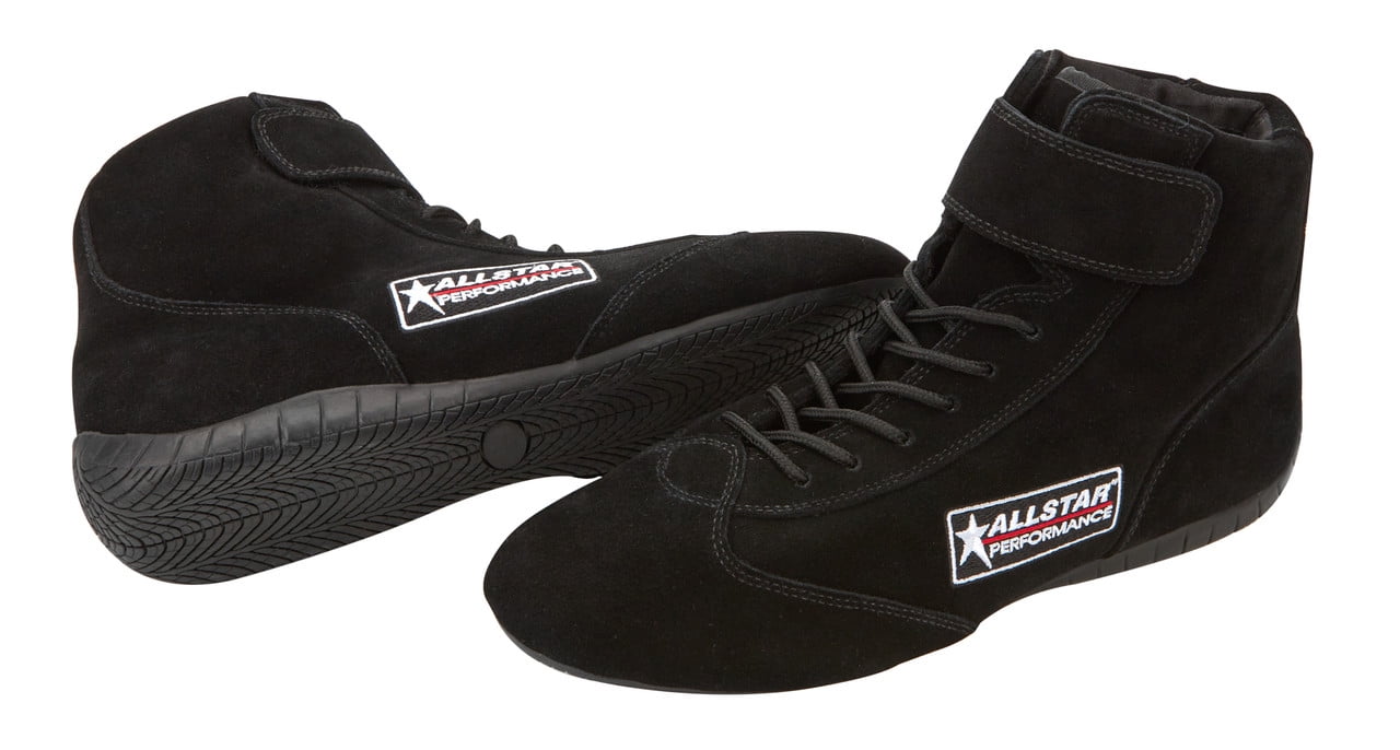 Allstar 919095 Mid-Top Racing/Driving Shoes SFI 3.3/5 Rated Black - Size 9.5