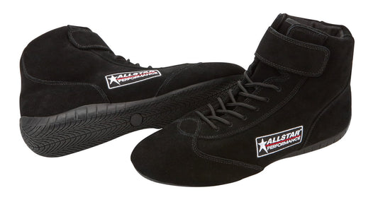Allstar 919095 Mid-Top Racing/Driving Shoes SFI 3.3/5 Rated Black - Size 9.5