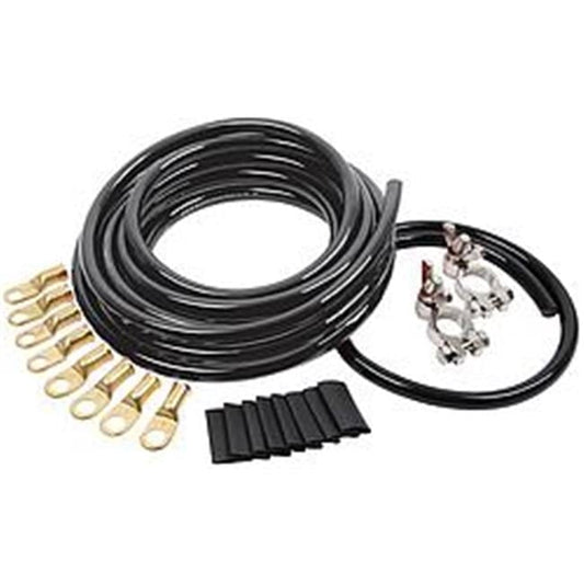 Allstar Performance 76115 Black 2 Gauge Cables Dual Battery Cable Kit - ALL76