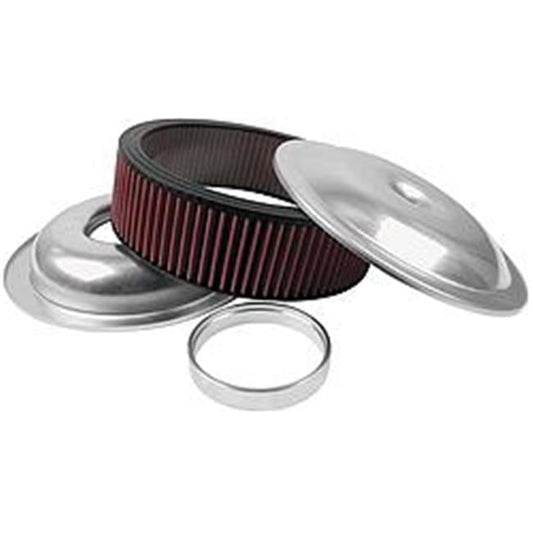 Allstar Performance ALL25924 Lightweight 14 in Air Cleaner Kit Plain 5in Washable Element