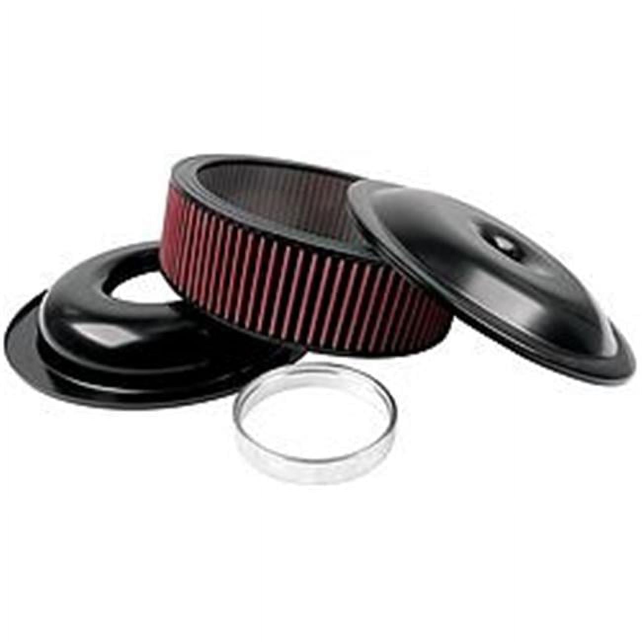 Allstar Performance ALL25924 Lightweight 14 in Air Cleaner Kit Plain 5in Washable Element