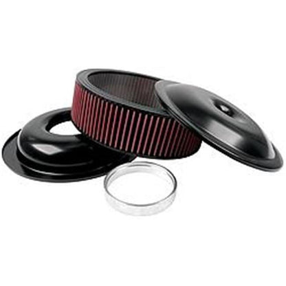 Allstar Performance ALL25924 Lightweight 14 in Air Cleaner Kit Plain 5in Washable Element