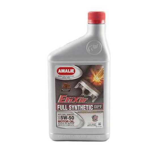 Amalie 160-75716-56, Elixir Full Synthetic 5W50 Oil Case 12X1Qt Performance