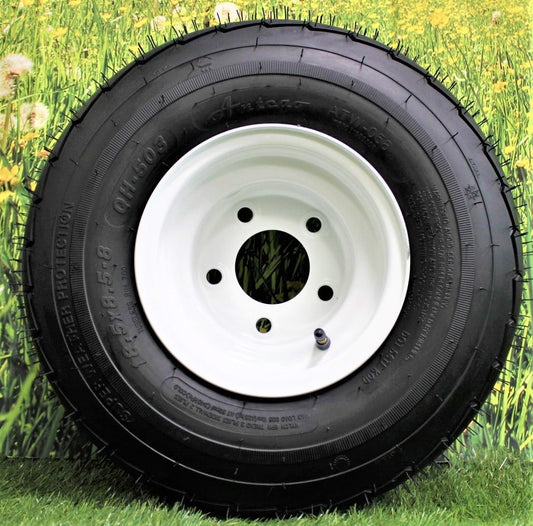 Antego 8" x 7" White Trailer Wheel & Tire