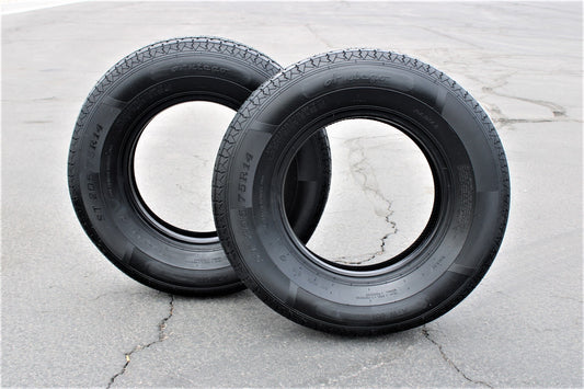 Antego ST205/75R14 Radial Trailer Tire, 8 Ply Load Range D (Set of 2)