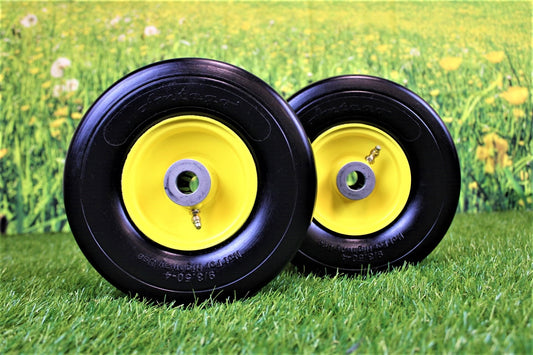 Antego Tire and Wheel Antego Tire & Wheel (2) Flat Free Tire and Wheel Assemblies 9x3.50-4 Fits John Deere 38" 48" 54" AM115510