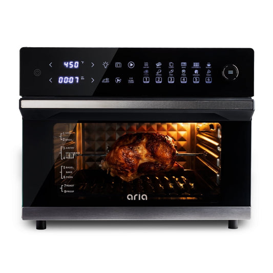 Aria Wave 36 Qt. Air Fryer Oven with Accessories and 6 Heating Elements, Black